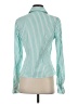 Audrey Talbott 100% Cotton Stripes Green Long Sleeve Blouse Size S - photo 2