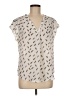 Fun2Fun 100% Polyester Ivory Short Sleeve Blouse Size M - photo 1
