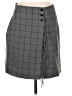 Uniqlo 100% Wool Plaid Gray Wool Skirt Size 6 - photo 1