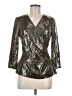 Anne Klein Metallic Silver 3/4 Sleeve Blouse Size M - photo 1