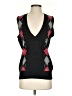 CAbi 100% Lambswool Argyle Black Sweater Vest Size S - photo 1