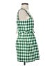 Kourt 100% Polyester Checkered-gingham Green Casual Dress Size 4 - photo 4