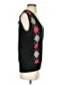 CAbi 100% Lambswool Argyle Black Sweater Vest Size S - photo 4