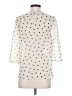 Everly 100% Polyester Polka Dots Ivory 3/4 Sleeve Blouse Size S - photo 2
