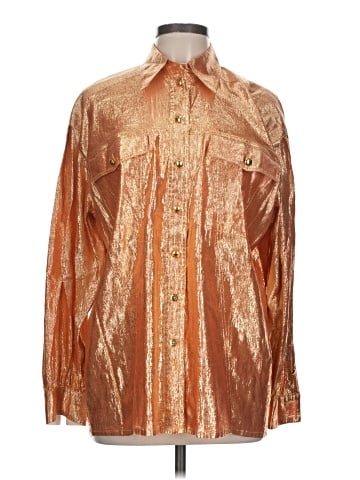 Escada by Margaretha Ley Long Sleeve Silk Top (view 1)