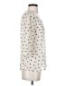 Everly 100% Polyester Polka Dots Ivory 3/4 Sleeve Blouse Size S - photo 4