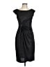 Connected Apparel Metallic Black Cocktail Dress Size 10 - photo 1