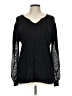 Ruby Rd. Black Long Sleeve Top Size L - photo 1