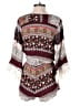 Umgee Paisley Burgundy Romper Size S - photo 2