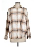 Old Navy Plaid Tan Long Sleeve Blouse Size L - photo 1