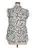 Angashion Animal Print Silver Sleeveless Blouse Size XL - photo 1