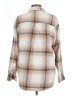 Old Navy Plaid Tan Long Sleeve Blouse Size L - photo 2