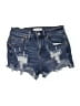 Almost Famous Blue Denim Shorts Size 3 - photo 1