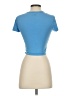 TNA Blue Short Sleeve Turtleneck Size S - photo 2