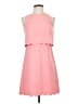 Ann Taylor LOFT 100% Polyester Solid Pink Casual Dress Size 0 Petite - photo 1