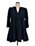 DKNY Solid Blue Casual Dress Size 16 - photo 1