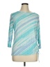 Ruby Rd. Blue 3/4 Sleeve T-Shirt Size XL - photo 1