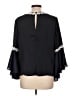 NANETTE Nanette Lepore 100% Polyester Black 3/4 Sleeve Blouse Size L - photo 2