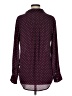 Stylus 100% Polyester Polka Dots Burgundy Long Sleeve Blouse Size M - photo 2