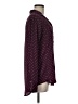 Stylus 100% Polyester Polka Dots Burgundy Long Sleeve Blouse Size M - photo 4