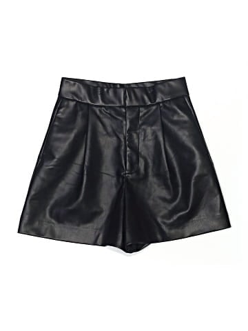 Zara Faux Leather Shorts (view 1)