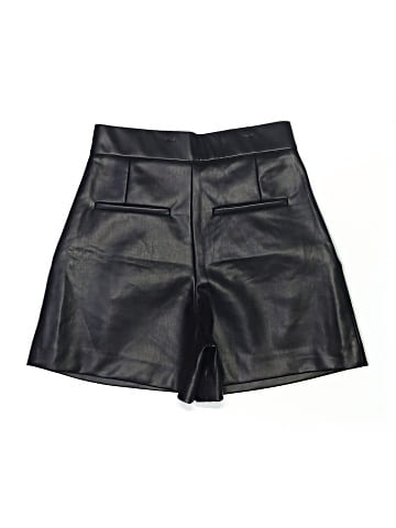 Zara Faux Leather Shorts (view 2)