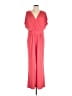 Sangria Solid Pink Jumpsuit Size 14 - photo 1