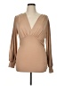 ChicMe Tan Long Sleeve Blouse Size XL - photo 1