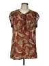 DR2 100% Polyester Brown Sleeveless Blouse Size L - photo 1