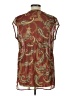DR2 100% Polyester Brown Sleeveless Blouse Size L - photo 2