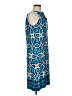 Just... Taylor Print Blue Casual Dress Size 6 - photo 4