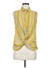 Charming Charlie Stripes Yellow Sleeveless Blouse Size M - photo 1