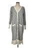 Halogen Stripes Ivory Casual Dress Size L - photo 1