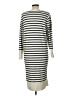 Halogen Stripes Ivory Casual Dress Size L - photo 2