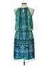 London Times 100% Polyester Paisley Teal Cocktail Dress Size 10 - photo 2