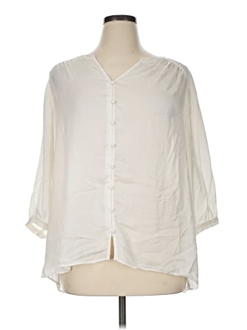 Rose + Olive 3/4 Sleeve Button-Down Shirt (view 1)