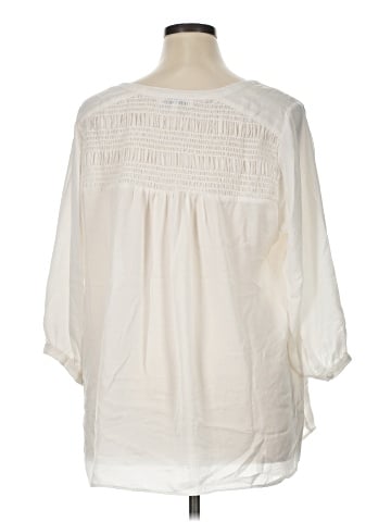 Rose + Olive 3/4 Sleeve Button-Down Shirt (view 2)