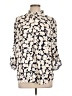 Skies Are Blue 100% Polyester Floral Ivory 3/4 Sleeve Blouse Size L - photo 1