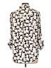 Skies Are Blue 100% Polyester Floral Ivory 3/4 Sleeve Blouse Size L - photo 2