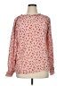 Boden 100% Silk Hearts Red Long Sleeve Silk Top Size 14 - photo 1