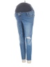 Old Navy - Maternity Solid Blue Jeans Size 4 - photo 1