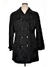 George 100% Polyester Black Trenchcoat Size 1X - photo 1