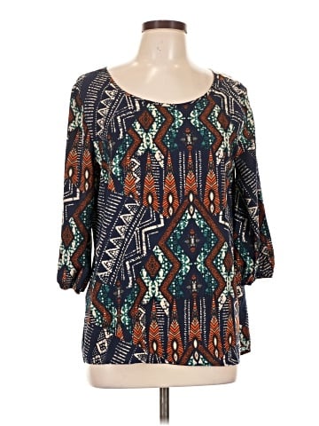 Pink Owl 3/4 Sleeve Blouse (view 1)