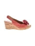 B O C Born Concepts 100% Leather Red Wedges Size 11 - photo 1