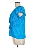 AGB Blue Short Sleeve Blouse Size L - photo 5