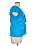 AGB Blue Short Sleeve Blouse Size L - photo 4