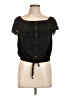 No Boundaries 100% Recycled Polyester Black Short Sleeve Top Size 11 - 13 - photo 1