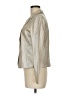 Karen Kane 100% Leather Metallic Ivory Silver Blazer Size Med Petite - photo 5