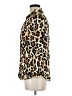 Topshop Animal Print Gold Long Sleeve Blouse Size 6 - photo 5