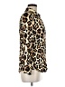 Topshop Animal Print Gold Long Sleeve Blouse Size 6 - photo 4